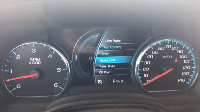 how to display speed limit on gmc navigation